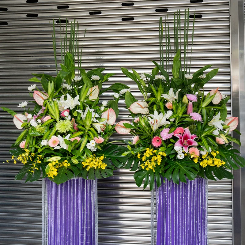 喪禮高架花籃C_弘曜花藝版權所有