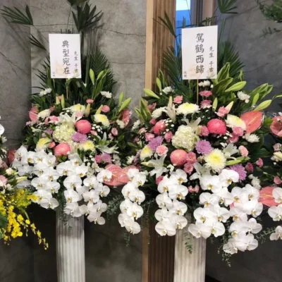 羅馬柱花籃D_榛馨花藝版權所有