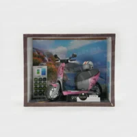 紙紮GOGORO電動機車(卡通粉)-2