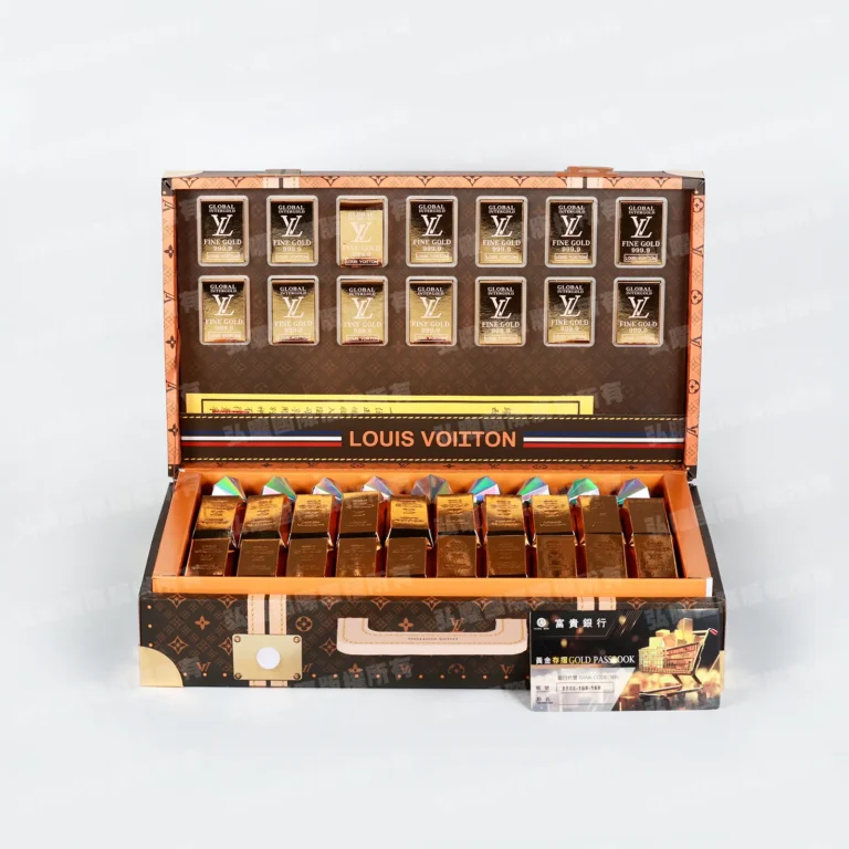 紙紮LV奢華金條皮箱(粉棕)-1