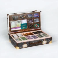 紙紮LV奢華金燦皮箱(黑白)-2