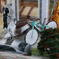 紙紮上荷苑(藍頂綠傘)-7