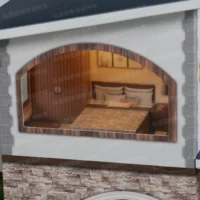 紙紮新合康農場別墅(藍頂黃傘)-5