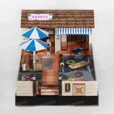 紙紮渡假海島泳池-1