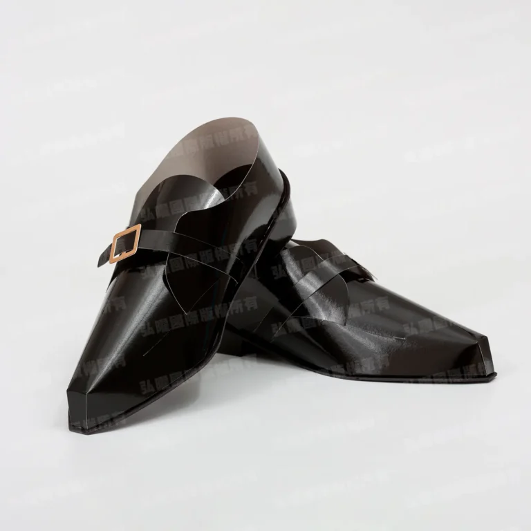 紙紮男士皮鞋(黑)-1