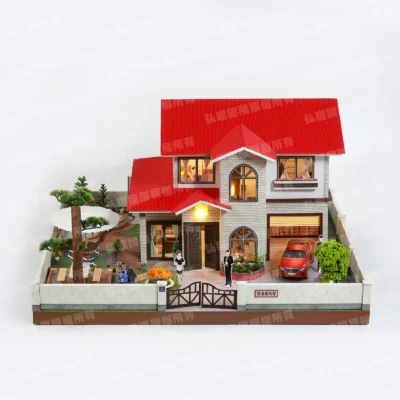 紙紮誼居園別墅(紅)-1