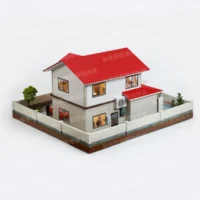 紙紮誼居園別墅(紅)-7