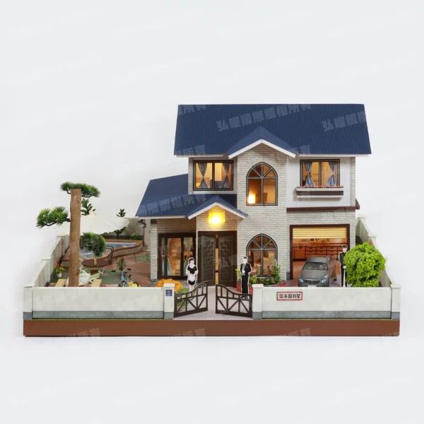 紙紮誼居園別墅(藍)-1