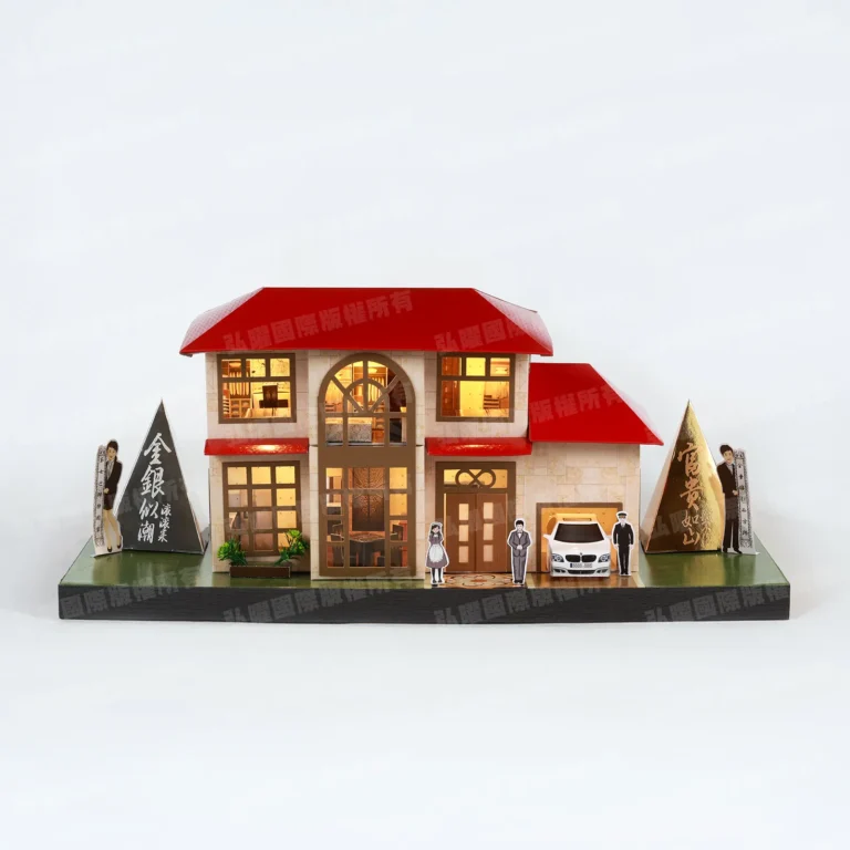 紙紮迷你金銀屋開燈-1